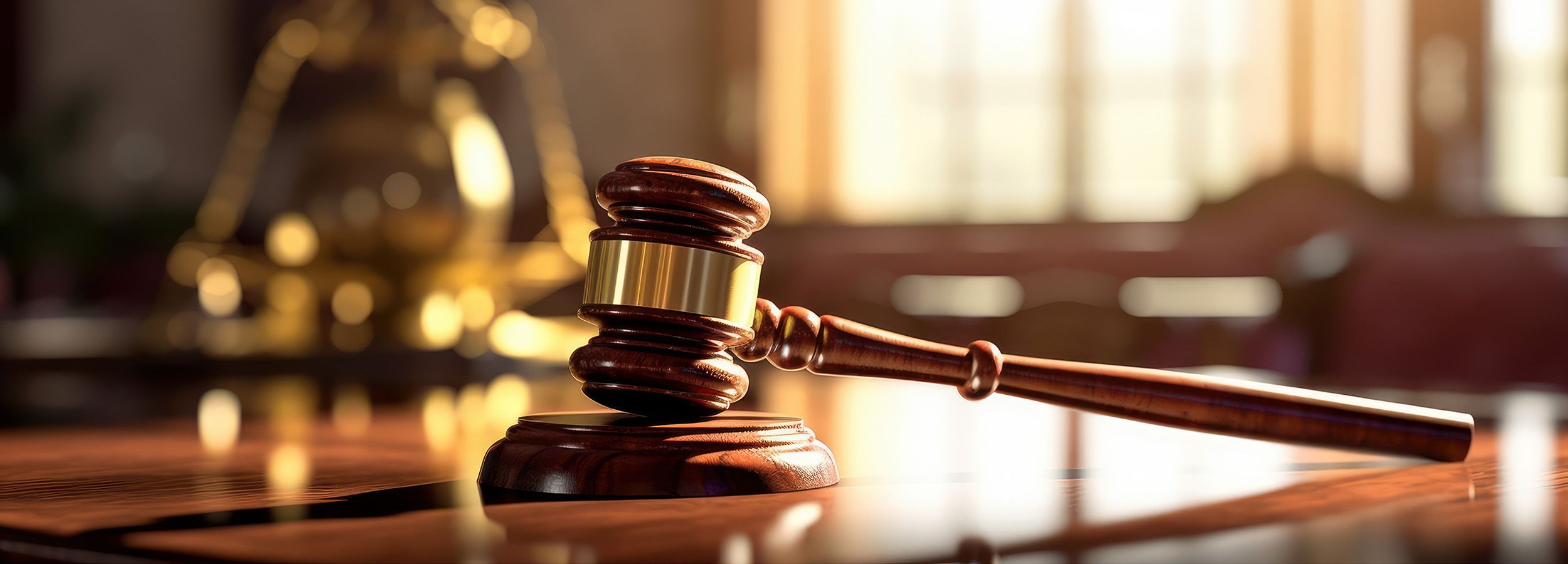 Courtroom Gavel in Midwest Immigration Chambers Room